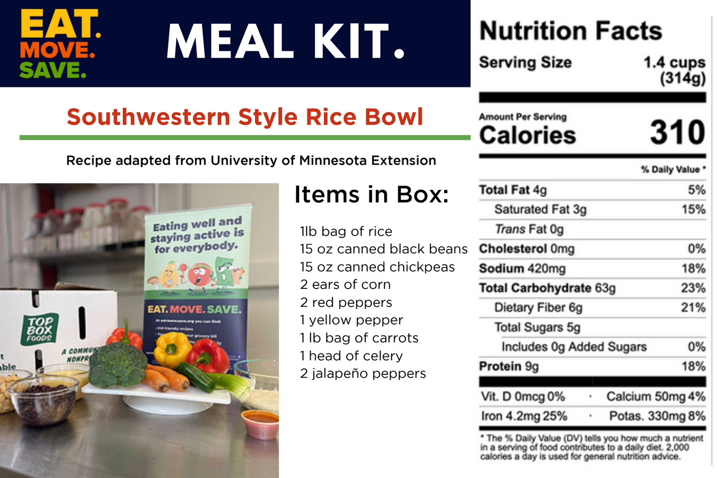 Eat. Move. Save. Southwest Style Rice Bowl Meal Kit