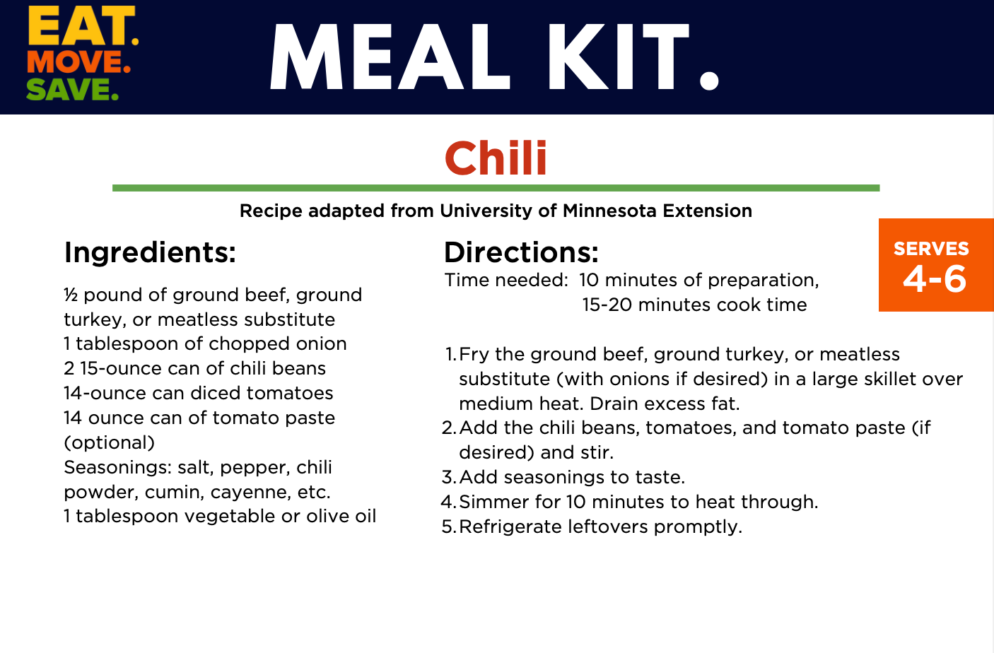 Chili Meal Kit