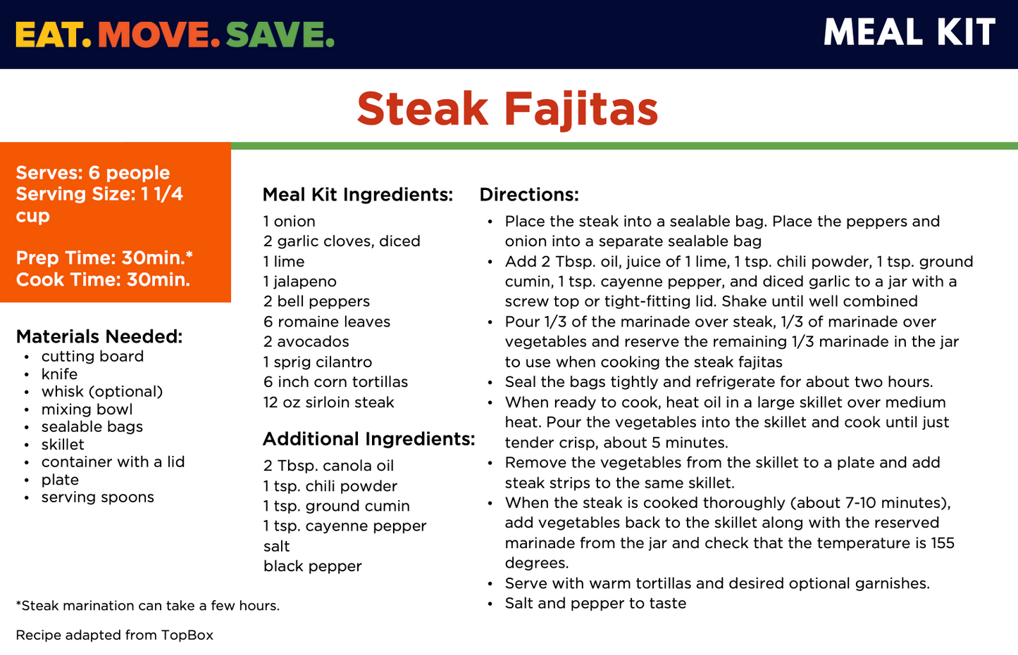 Fajitas Meal Kit