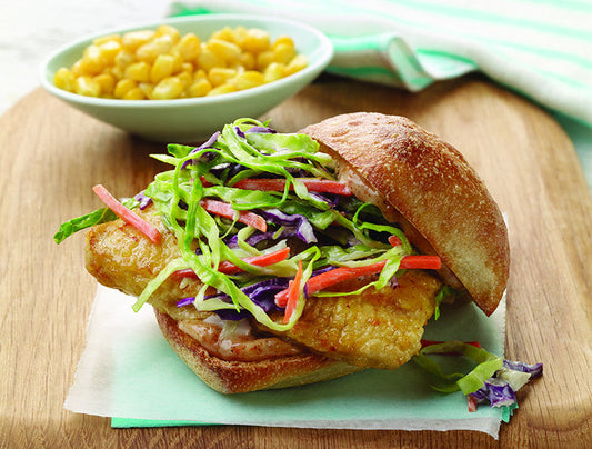 Cajun Fish Sandwiches with Crunchy Slaw