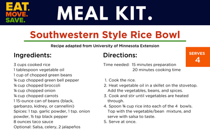 Eat. Move. Save. Southwest Style Rice Bowl Meal Kit